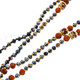 Dried Berry Seed 4mm Glass Beads Brass us 32" Hematite Tassel Necklace Pendant