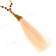 Dried Berry Seeds 4mm Glass Beads Brass us 32" Peach Tassel Necklace Pendant