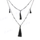 Beads Nylon us 32" Black Gold Tassel Necklace Pendant