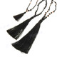 Beads Nylon us 32" Black Gold Tassel Necklace Pendant