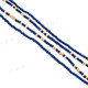 Beads Nylon us 32" Blue Gold Tassel Necklace Pendant