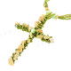 Lemon Jade Chips 2mm Glass Seed Beads 22" Necklace Pendant