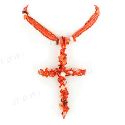 2mm Glass Seed Beads Aventurine Chips 22" Necklace Pendant