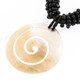 Mother Of Pearl Cotton Rope Shell 18" Black Necklace