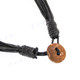 Mother Of Pearl Cotton Rope Shell 18" Black Necklace