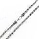 4mm 925 Silver Byzantine Solid us 24" Chain Hook Necklace