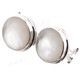 3/4" 925 Silver White Mother Of Pearl Shell us Earrings