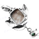 1 1/2" 925 Silver Emerald White Mabe Pearl us Pendant