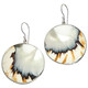 925 Silver Nautilus Shell Tiger Round us French Earrings
