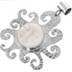 2 3/8" 925 Sterling Silver Buffalo Bone Face Sun us Pendant