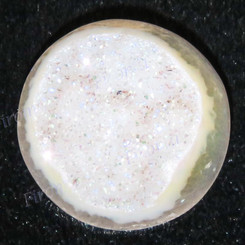 Cabochon Agate Druzy 1/2"(12mm) 1.1gr(5cts) Titanium