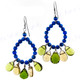 2 15/16" Peridot Sterling Silver Cat Eye French Hoop Earrings