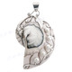 2 11/16" 925 Silver Freshwater Pearl Nautilus Shell Pendant