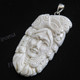 3" 925 Sterling Silver Bison Bone Indian Chief us Pendant