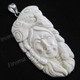 3" 925 Sterling Silver Bison Bone Indian Chief us Pendant