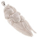 3 1/4" 925 Silver Bovine Bone Carving Horse Cow us Pendant