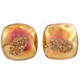 Cabochon Agate Druzy Pair Square 1/2"(12mm) 2.3gr(11cts)