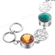 925 Silver Genuine Turquoise Citrine us 8" Toggle Bracelet