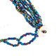 Paua Abalone Shell Heart us 18" Peacock Blue Necklace Bead