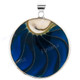 2 3/16" 925 Silver Genuine Nautilus Shell Round us Pendant