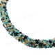 2mm Glass Seed Beads us 18" Turquoise Peacock Necklace