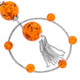 4" 925 Silver Simulated Amber Pendant