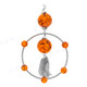 4" 925 Silver Simulated Amber Pendant