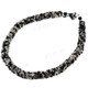 2mm Glass Seed Beads us 18" Silver Black Necklace