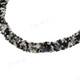2mm Glass Seed Beads us 18" Silver Black Necklace