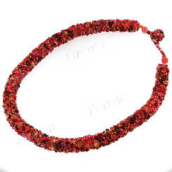 2mm Glass Seed Beads us 18" Hematite Bronze Necklace