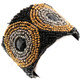 Glass Seed Beads us 8" Silver Black Bracelet