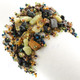 Onyx Tiger Eye Glass Seed Beads us 6 1/2" Peacock Bracelet