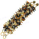 Onyx Tiger Eye Glass Seed Beads us 6 1/2" Peacock Bracelet