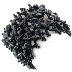Glass Seed Beads Onyx us 6 1/2" Black Bracelet