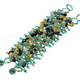 Glass Beads Aventurine Crystal us 6 1/2" Peacock Bracelet