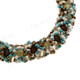 Glass Seedbicone Beads us 8" Turquoise Beige Bracelet