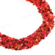 Glassbicone Seed Beads us 8" Magenta Orange Bracelet