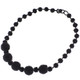 Glass Seed Beads 24" Black Necklace
