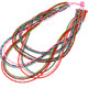 Glass Seed Beads African us 17" Turquoise Orange Necklace
