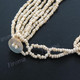 Glass Seed Beads 22" Beige Necklace