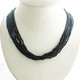 Glass Seed Beads 22" Black Necklace