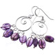 1 3/16" 925 Silver Amethyst French Wires Earrings