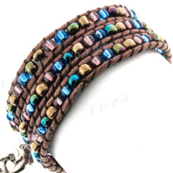 Glass Seed Beads Wrap Anklet Or Bracelet 
