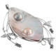 3" 925 Sterling Silver Mabe Pearl In Shell Leaf us Pendant