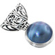 1 1/2" 925 Sterling Silver Blue Mabe us Pendant