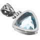 1 1/8" 5CT TRILLION SKY BLUE TOPAZ 925 STERLING SILVER pendant