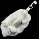 925 Sterling Silver Bison Bone Carving Leaf Wires Pendant