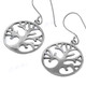 13/16" 925 Silver Tree Of Life French Wires Earrings