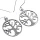 13/16" 925 Silver Tree Of Life French Wires Earrings