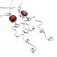 1 9/16" 925 Silver Deep Red Garnet French Earrings